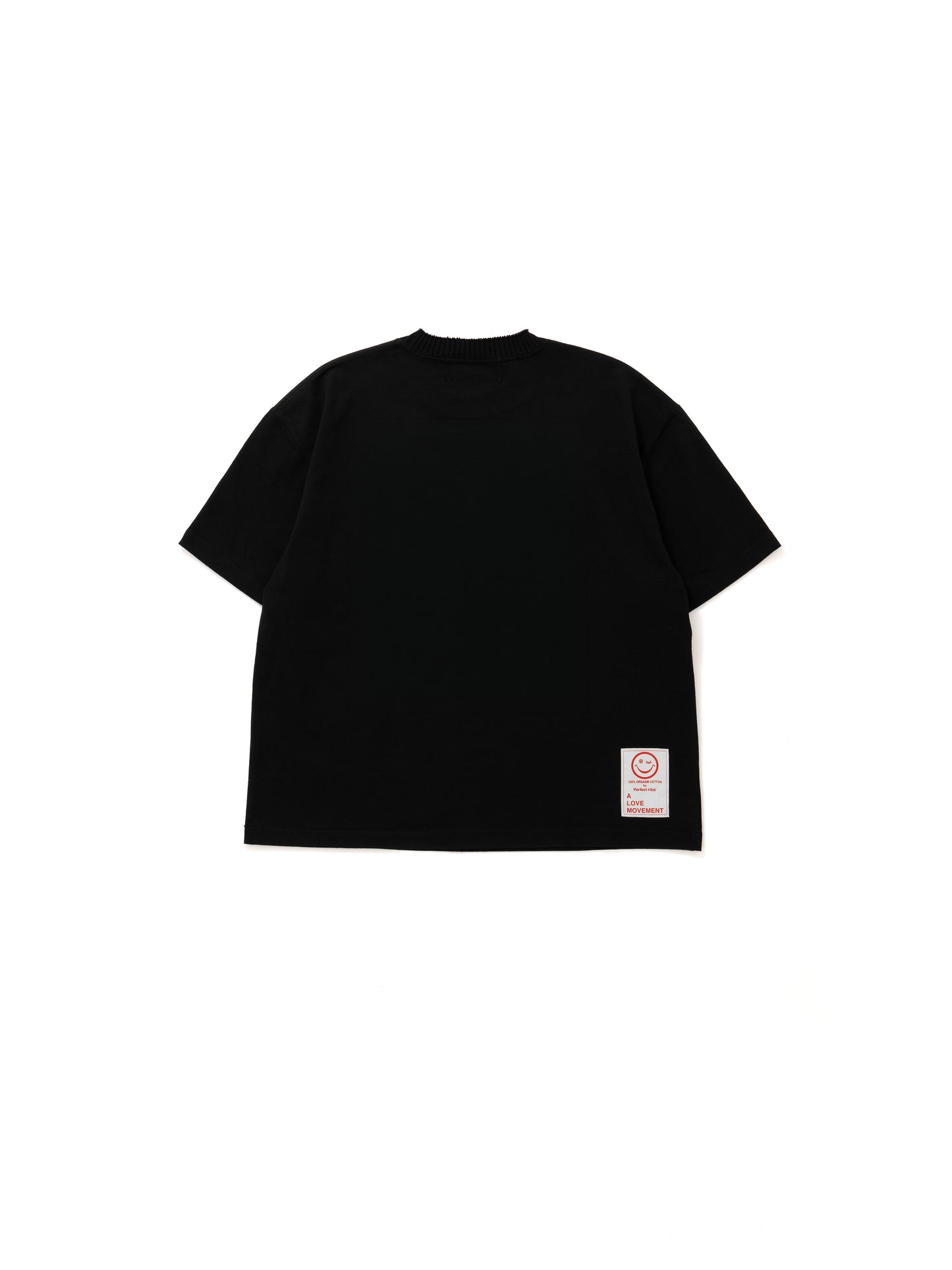 【Perfect ribs®︎×A LOVE MOVEMENT】W♥ LA / Basic Short Sleeve T Shirts / Black(ベーシックショートスリーブティーシャツ/ブラック)