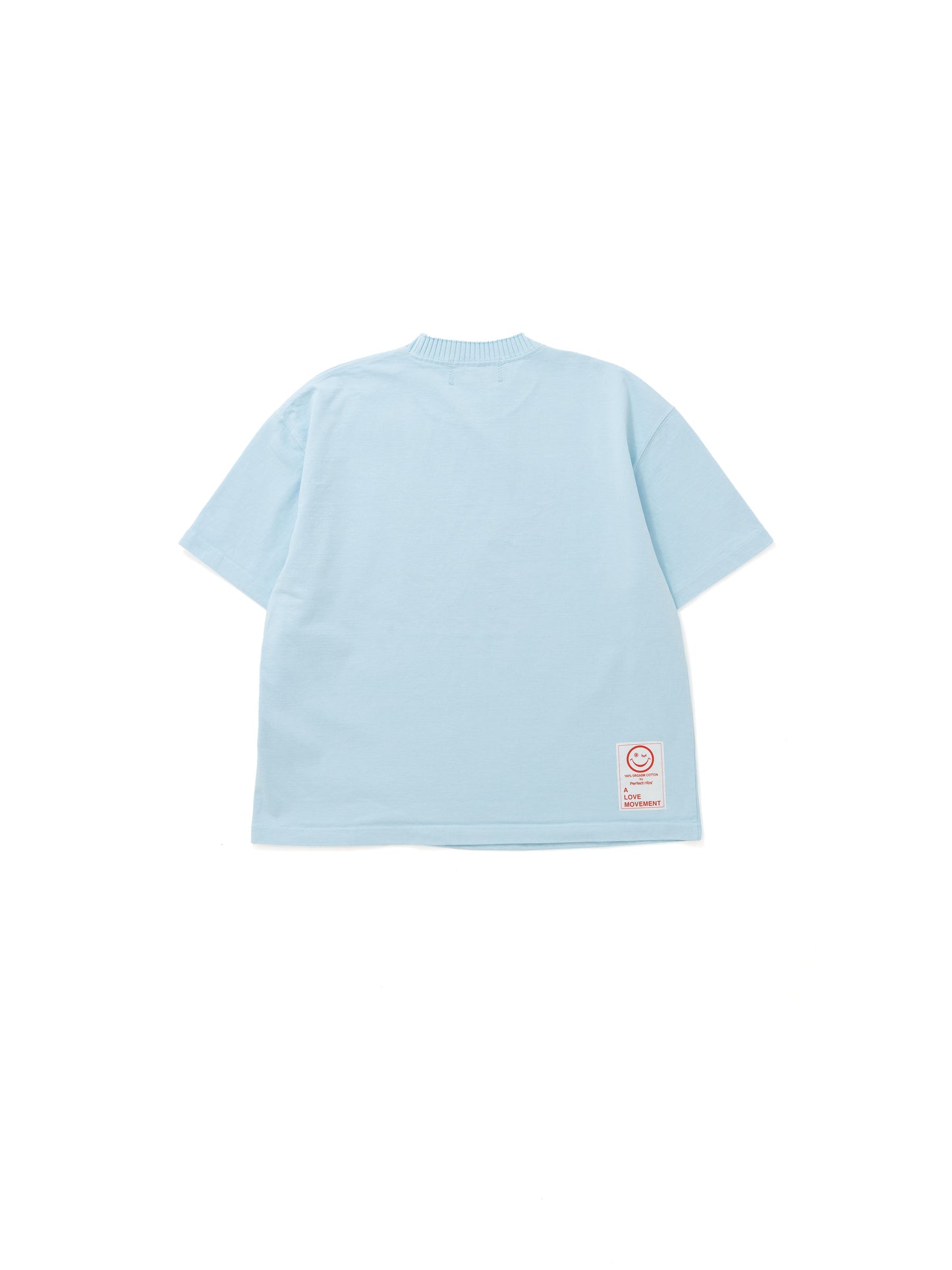【Perfect ribs®︎×A LOVE MOVEMENT】W♥ LA / Basic Short Sleeve T Shirts / Sax(ベーシックショートスリーブティーシャツ/サックス)
