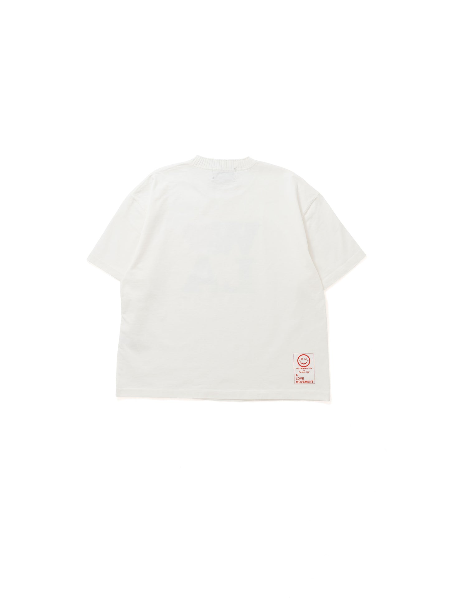 【Perfect ribs®︎×A LOVE MOVEMENT】W♥ LA / Basic Short Sleeve T Shirts / White(ベーシックショートスリーブティーシャツ/ホワイト)
