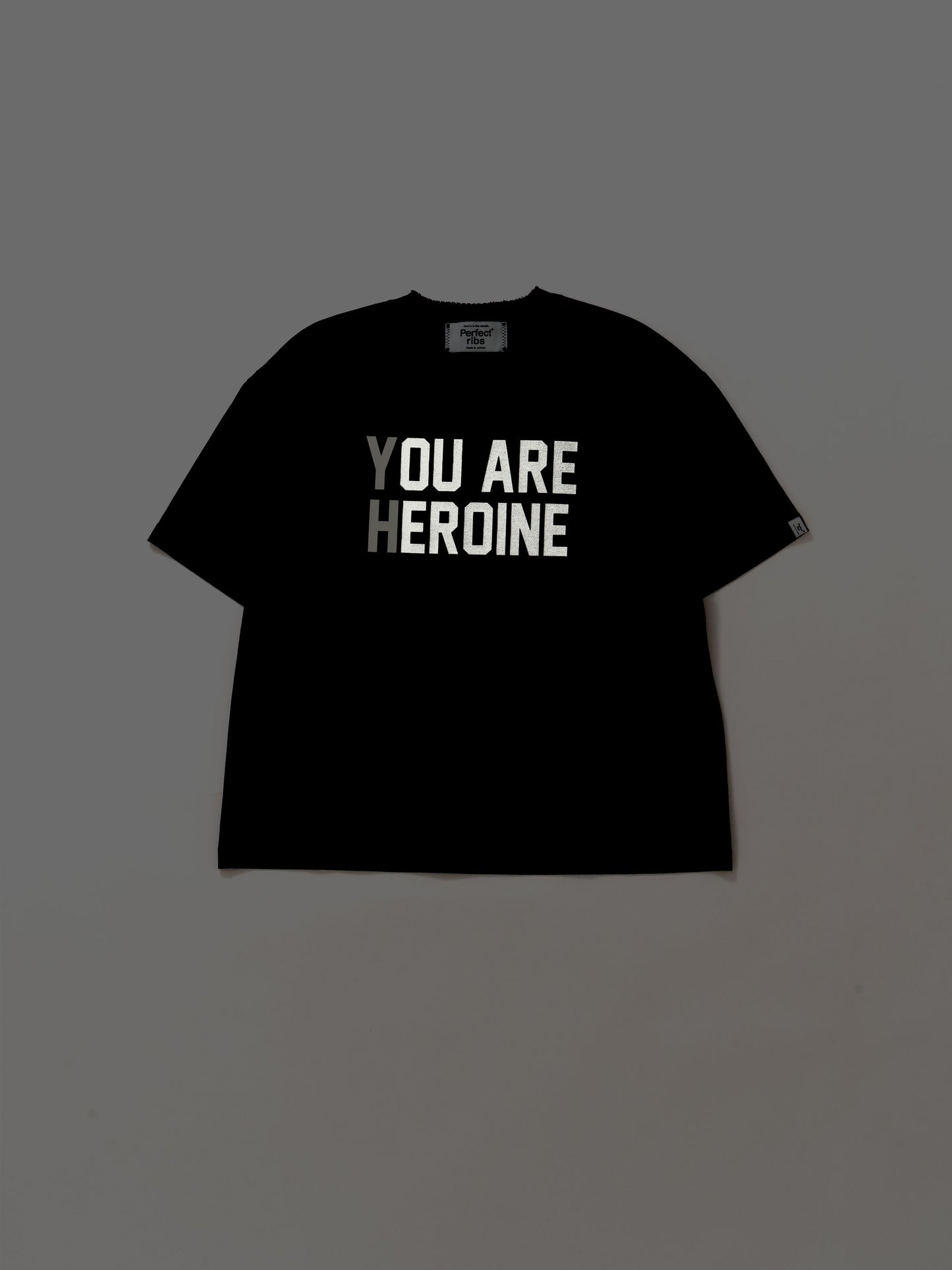 【Perfect ribs®︎×A LOVE MOVEMENT】YOU ARE HEROINE / Basic Short Sleeve T Shirts / Black(ベーシックショートスリーブティーシャツ/ブラック)