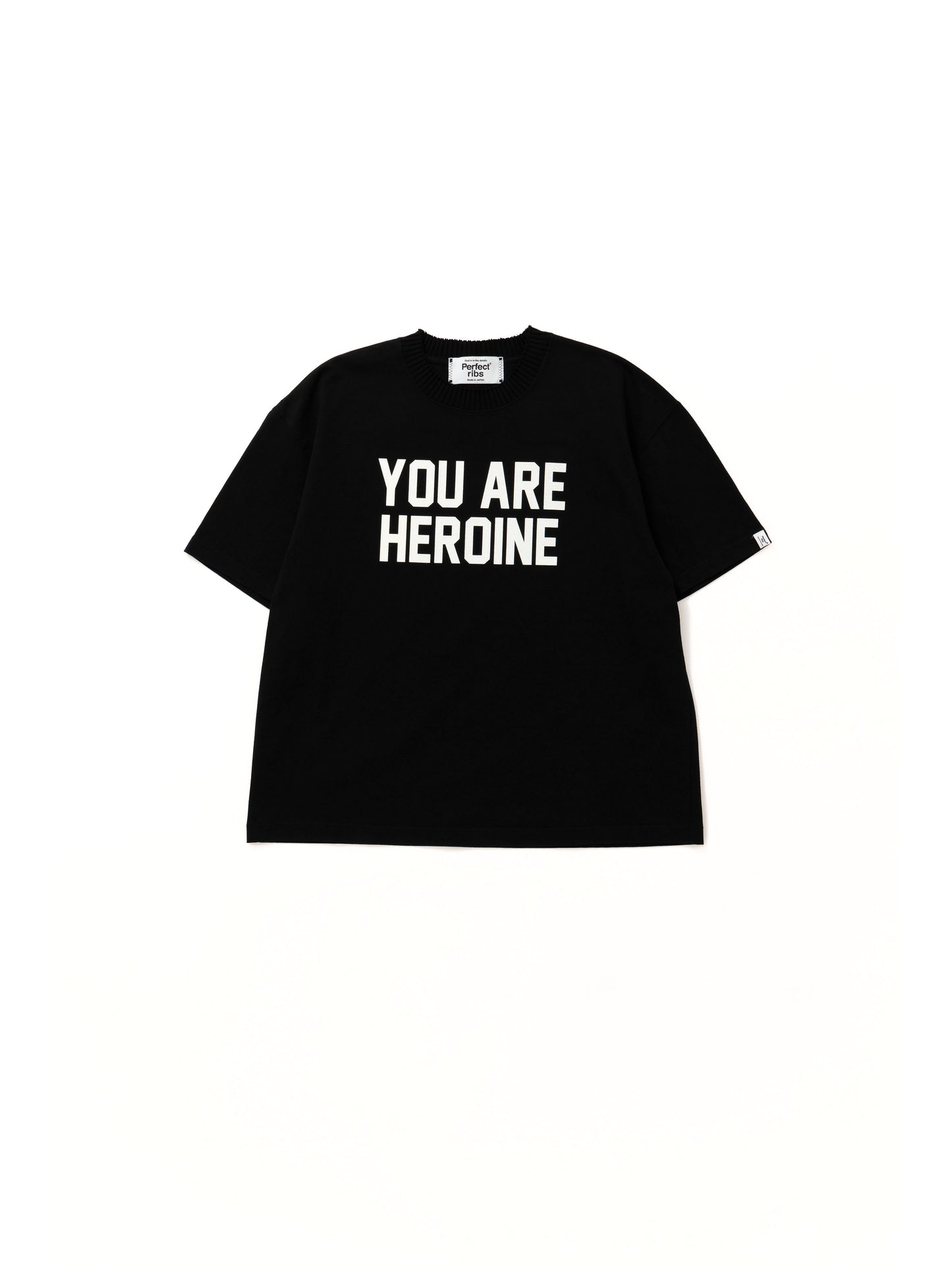 【Perfect ribs®︎×A LOVE MOVEMENT】YOU ARE HEROINE / Basic Short Sleeve T Shirts / Black(ベーシックショートスリーブティーシャツ/ブラック)
