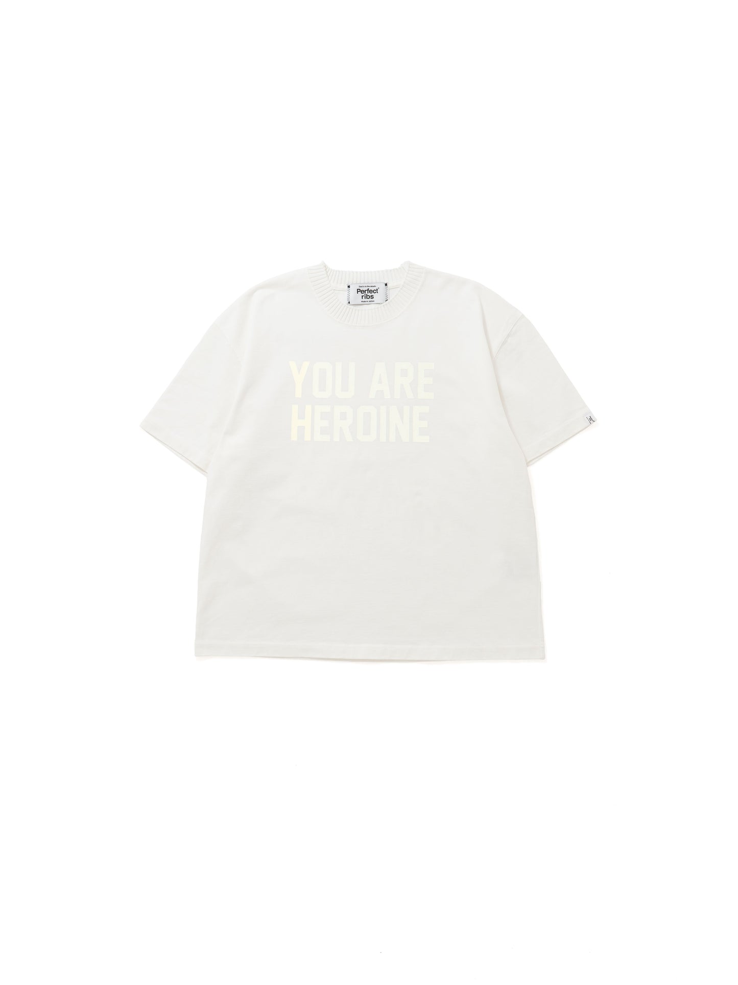 【Perfect ribs®︎×A LOVE MOVEMENT】YOU ARE HEROINE / Basic Short Sleeve T Shirts / White(ベーシックショートスリーブティーシャツ/ホワイト)