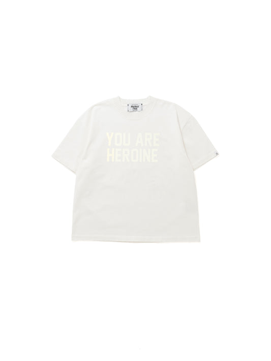 【Perfect ribs®︎×A LOVE MOVEMENT】YOU ARE HEROINE / Basic Short Sleeve T Shirts / White(ベーシックショートスリーブティーシャツ/ホワイト)