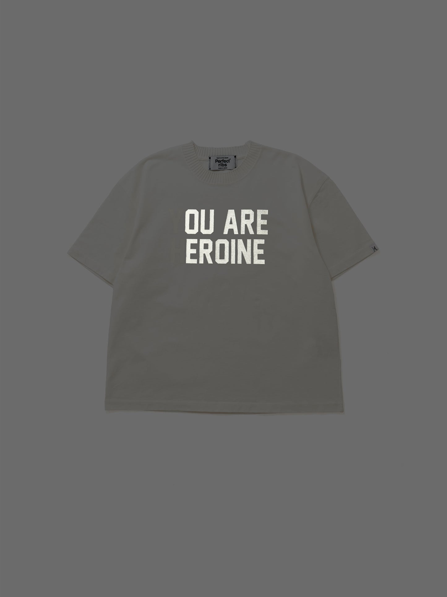 【Perfect ribs®︎×A LOVE MOVEMENT】YOU ARE HEROINE / Basic Short Sleeve T Shirts / White(ベーシックショートスリーブティーシャツ/ホワイト)