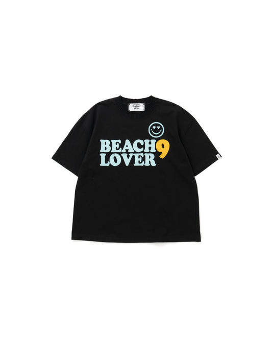 【Perfect ribs®︎×A LOVE MOVEMENT】BEACH 9 / Basic Short Sleeve T Shirts / Black(ベーシックショートスリーブティーシャツ/ブラック)