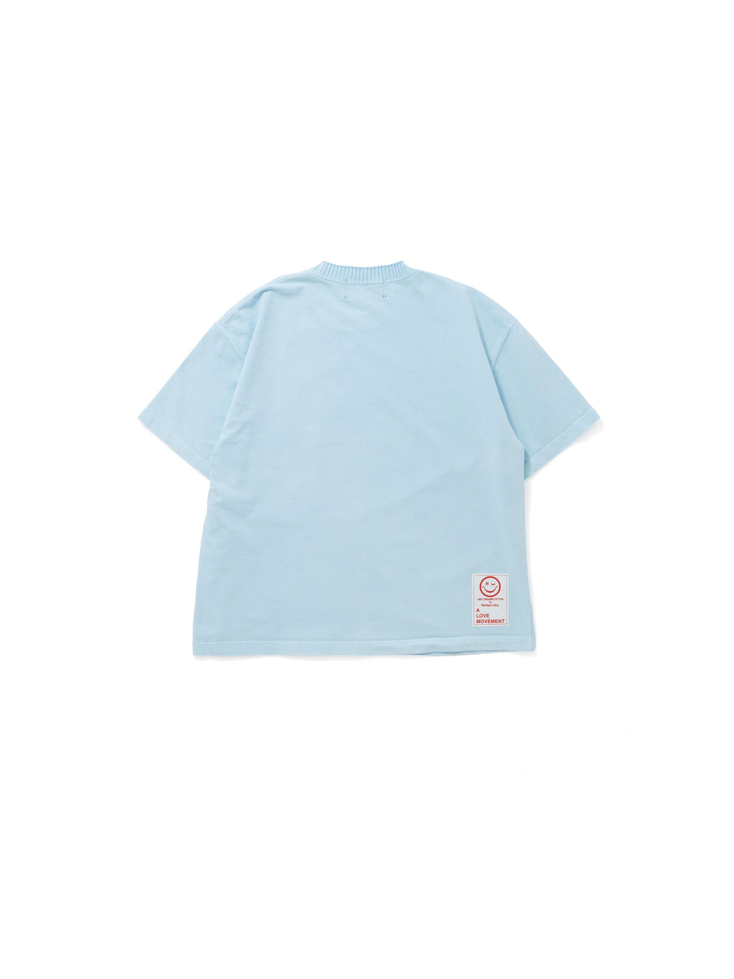 【Perfect ribs®︎×A LOVE MOVEMENT】BEACH 9 / Basic Short Sleeve T Shirts / Sax(ベーシックショートスリーブティーシャツ/サックス)