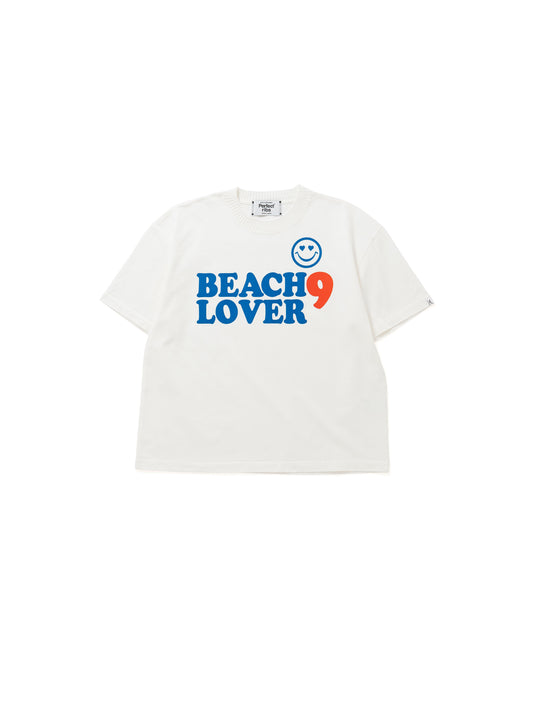 【Perfect ribs®︎×A LOVE MOVEMENT】BEACH 9 / Basic Short Sleeve T Shirts / White(ベーシックショートスリーブティーシャツ/ホワイト)