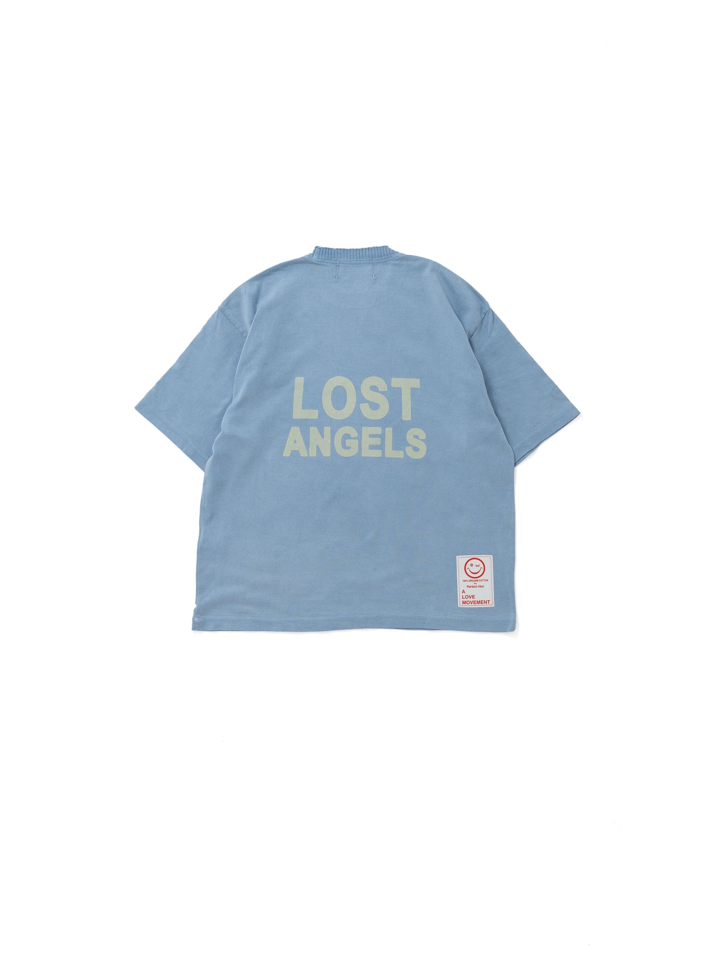 【Perfect ribs®︎×A LOVE MOVEMENT】RELAX LINE / ADIOS LOST ANGELS / Short Sleeve T Shirts / Fade Blue(ショートスリーブティーシャツ/フェードブルー)