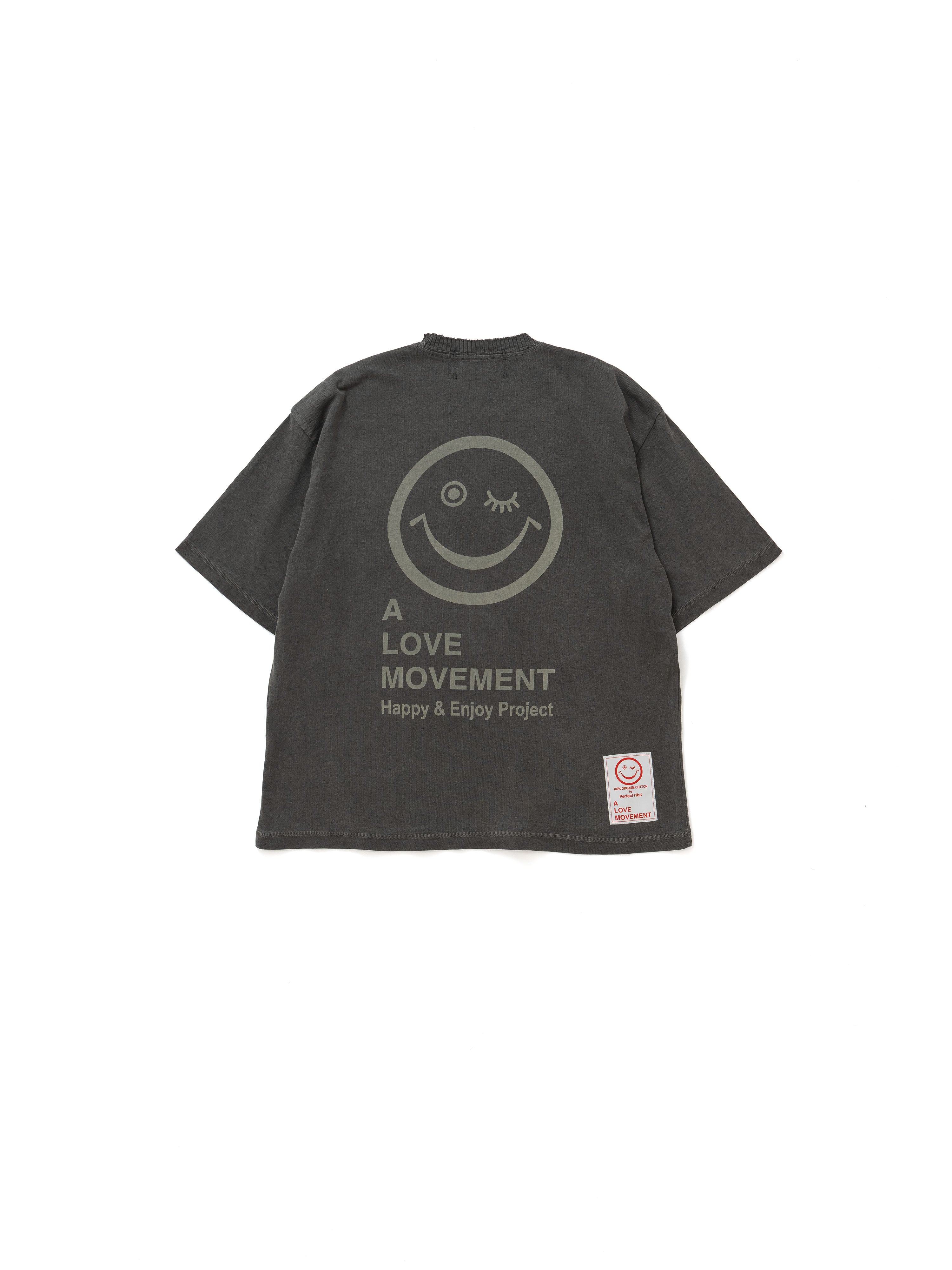 Perfect ribs®︎×A LOVE MOVEMENT】RELAX LINE / SMILE ALM / Short Sleeve