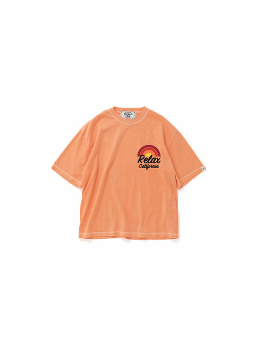 【Perfect ribs®︎×A LOVE MOVEMENT】GOOD VIBES ONLY / Short Sleeve T Shirts / Fade Orange(ショートスリーブティーシャツ/フェードオレンジ)