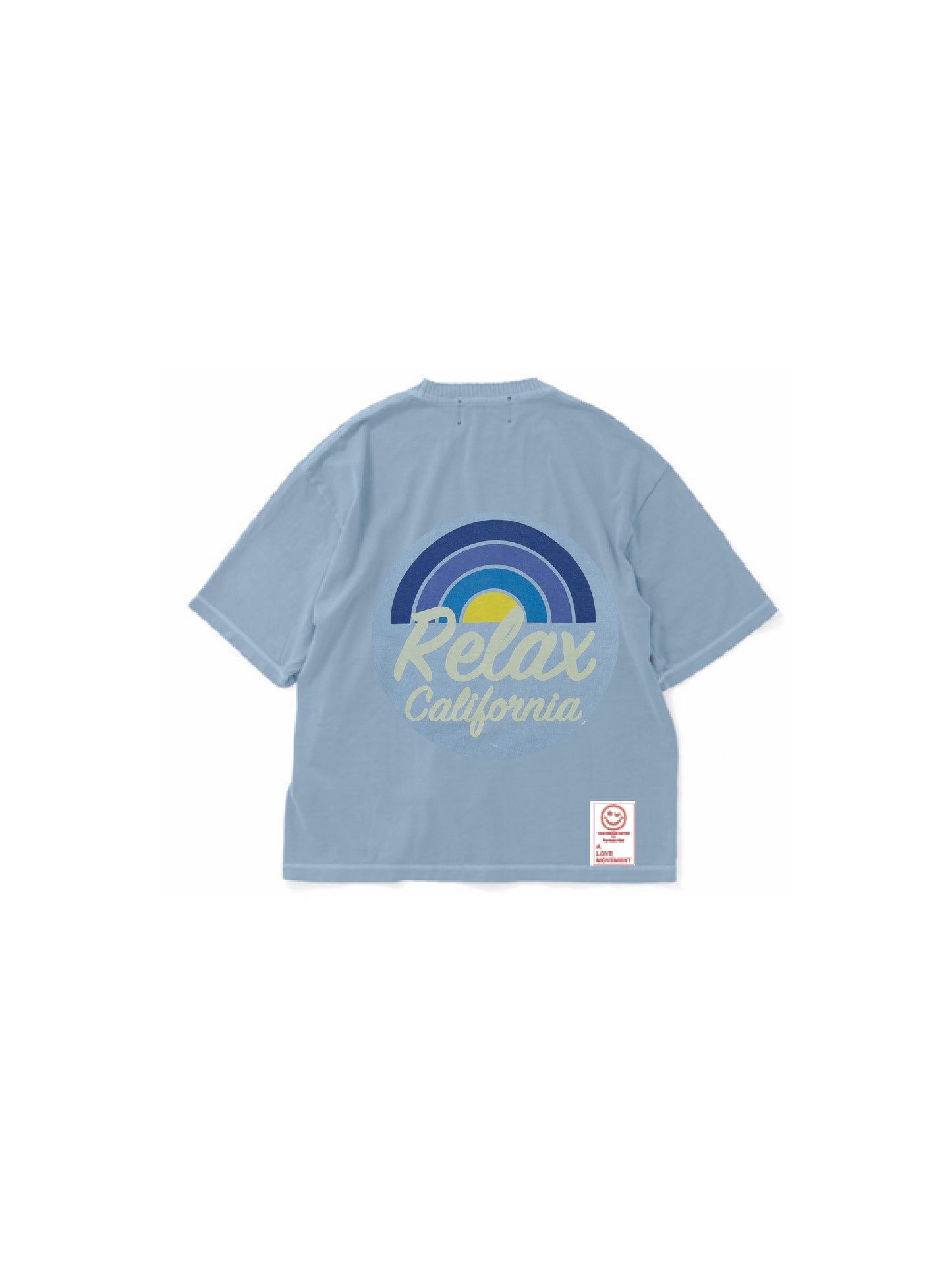 【Perfect ribs®︎×A LOVE MOVEMENT】Relax CALFOLNIA / Short Sleeve T Shirts / Fade Blue(ショートスリーブティーシャツ/フェードブルー)