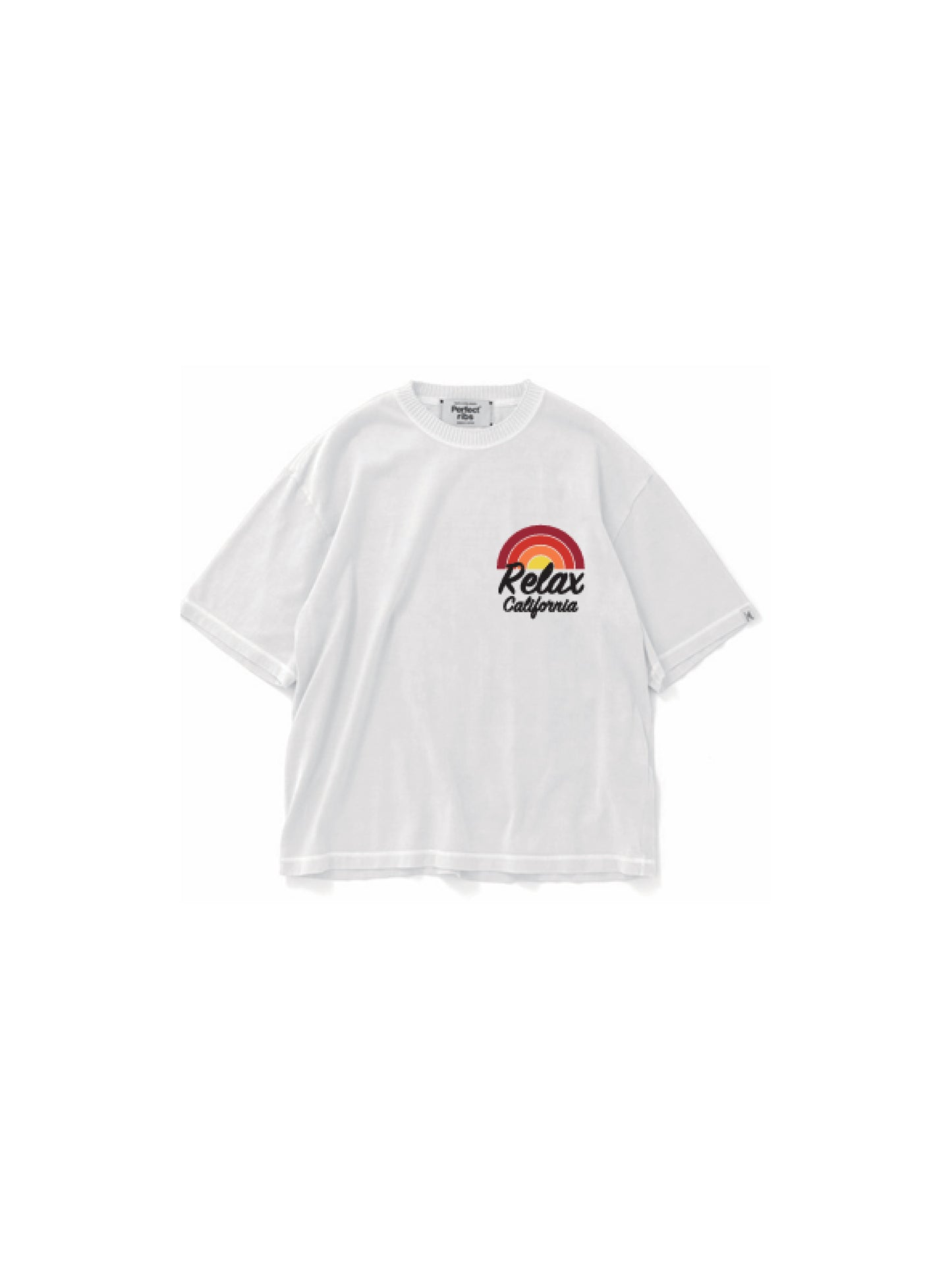 【Perfect ribs®︎×A LOVE MOVEMENT】Relax CALFOLNIA / Short Sleeve T Shirts / White(ショートスリーブティーシャツ/ホワイト)