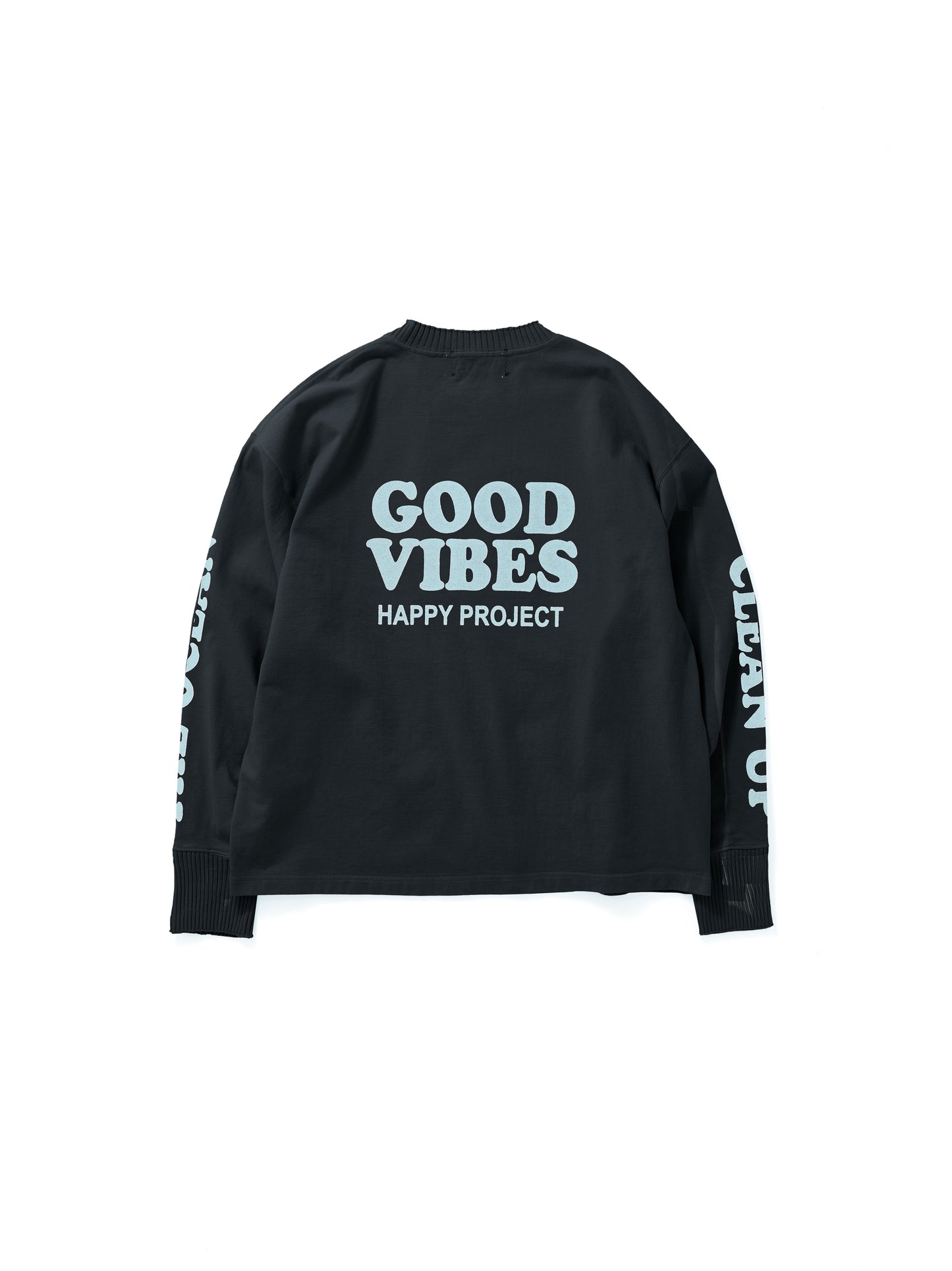 【Perfect ribs®︎×A LOVE MOVEMENT】BEACH 9 / Basic Long Sleeve T Shirts / Black(ベーシックロングスリーブティーシャツ/ブラック)
