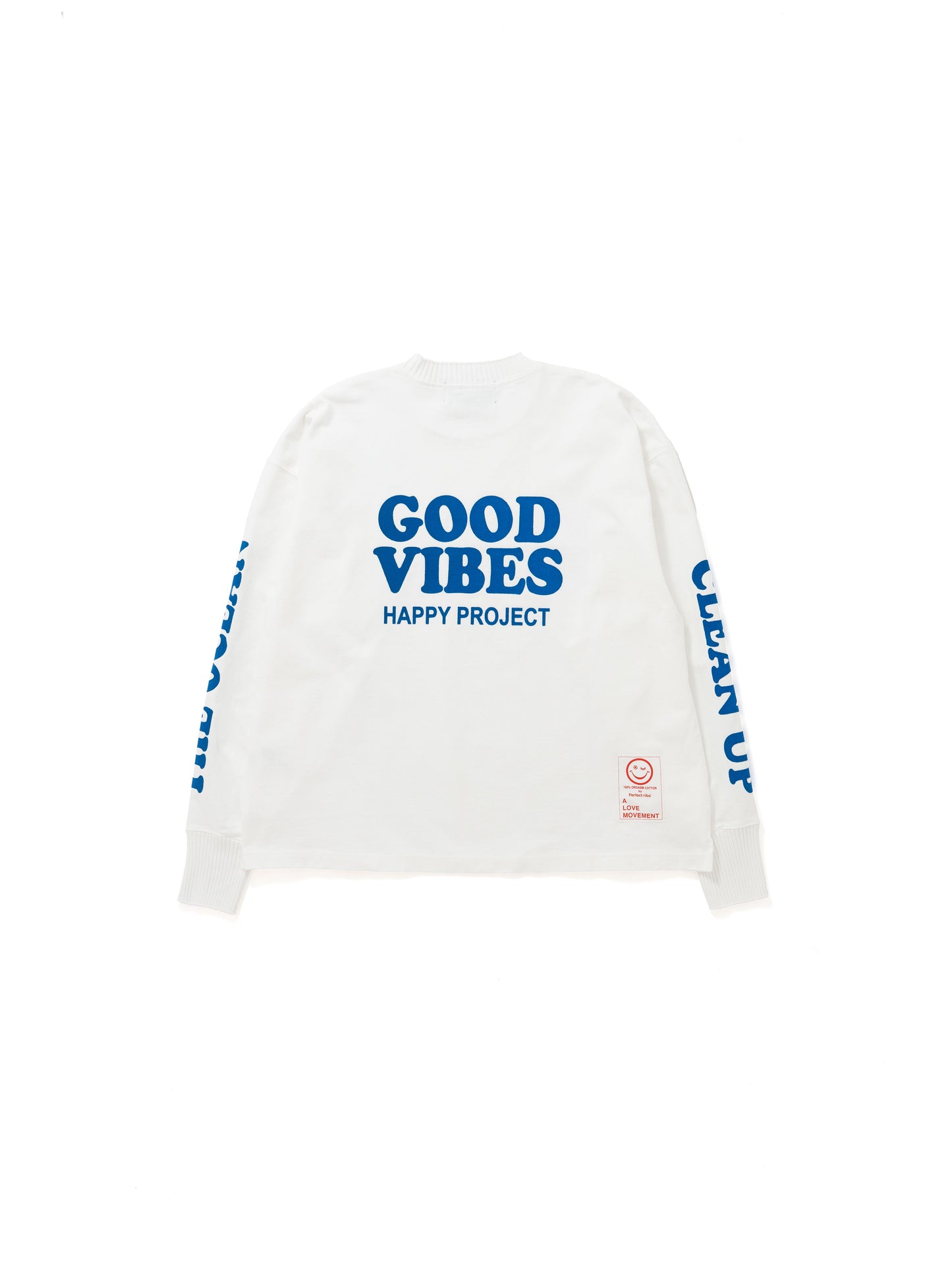 【Perfect ribs®︎×A LOVE MOVEMENT】BEACH 9 / Basic Long Sleeve T Shirts / White(ベーシックロングスリーブティーシャツ/ホワイト)