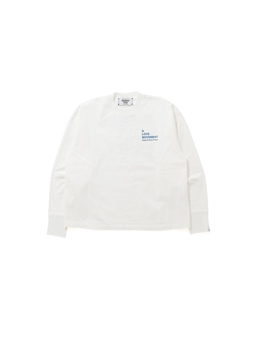 【Perfect ribs®︎×A LOVE MOVEMENT】ANGELS LOST MONEY / Basic Long Sleeve T Shirts / White(ベーシックロングスリーブティーシャツ/ホワイト)