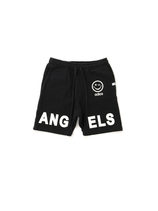 【Perfect ribs®︎×A LOVE MOVEMENT】"LOST ANGELS" Sweat Short Pants / Black(スウェットショートパンツ/ブラック)
