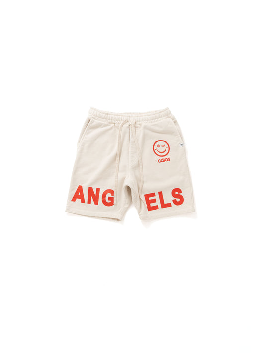 【Perfect ribs®︎×A LOVE MOVEMENT】"LOST ANGELS" Basic Sweat Short Pants / Ivory(ベーシックスウェットショートパンツ/アイボリー)