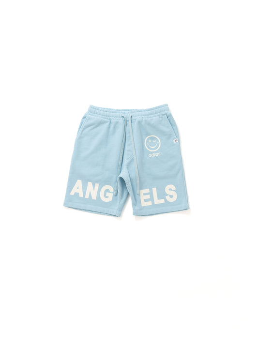 【Perfect ribs®︎×A LOVE MOVEMENT】"LOST ANGELS" Basic Sweat Short Pants / Sax(ベーシックスウェットショートパンツ/サックス)