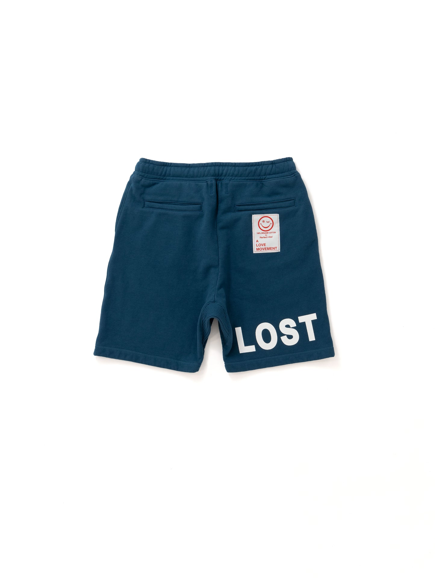【Perfect ribs®︎×A LOVE MOVEMENT】"LOST ANGELS" Sweat Short Pants / Sea Blue(スウェットショートパンツ/シーブルー)