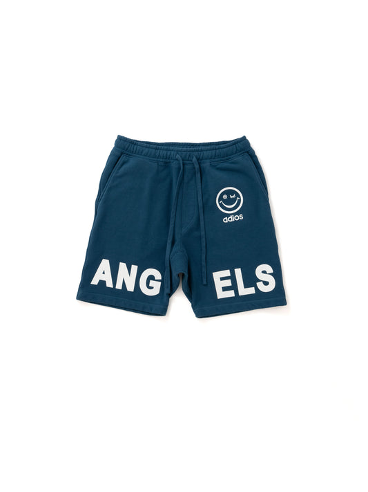 【Perfect ribs®︎×A LOVE MOVEMENT】"LOST ANGELS" Sweat Short Pants / Sea Blue(スウェットショートパンツ/シーブルー)