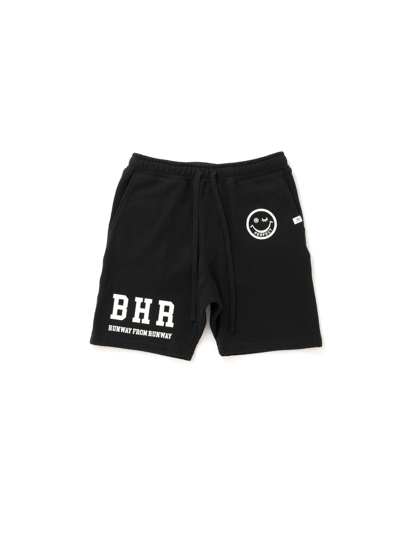 【Perfect ribs®︎×A LOVE MOVEMENT】"B,H,R" Sweat Short Pants / Black(スウェットショートパンツ/ブラック)