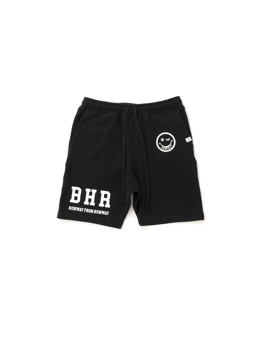 【Perfect ribs®︎×A LOVE MOVEMENT】"B,H,R" Sweat Short Pants / Black(スウェットショートパンツ/ブラック)