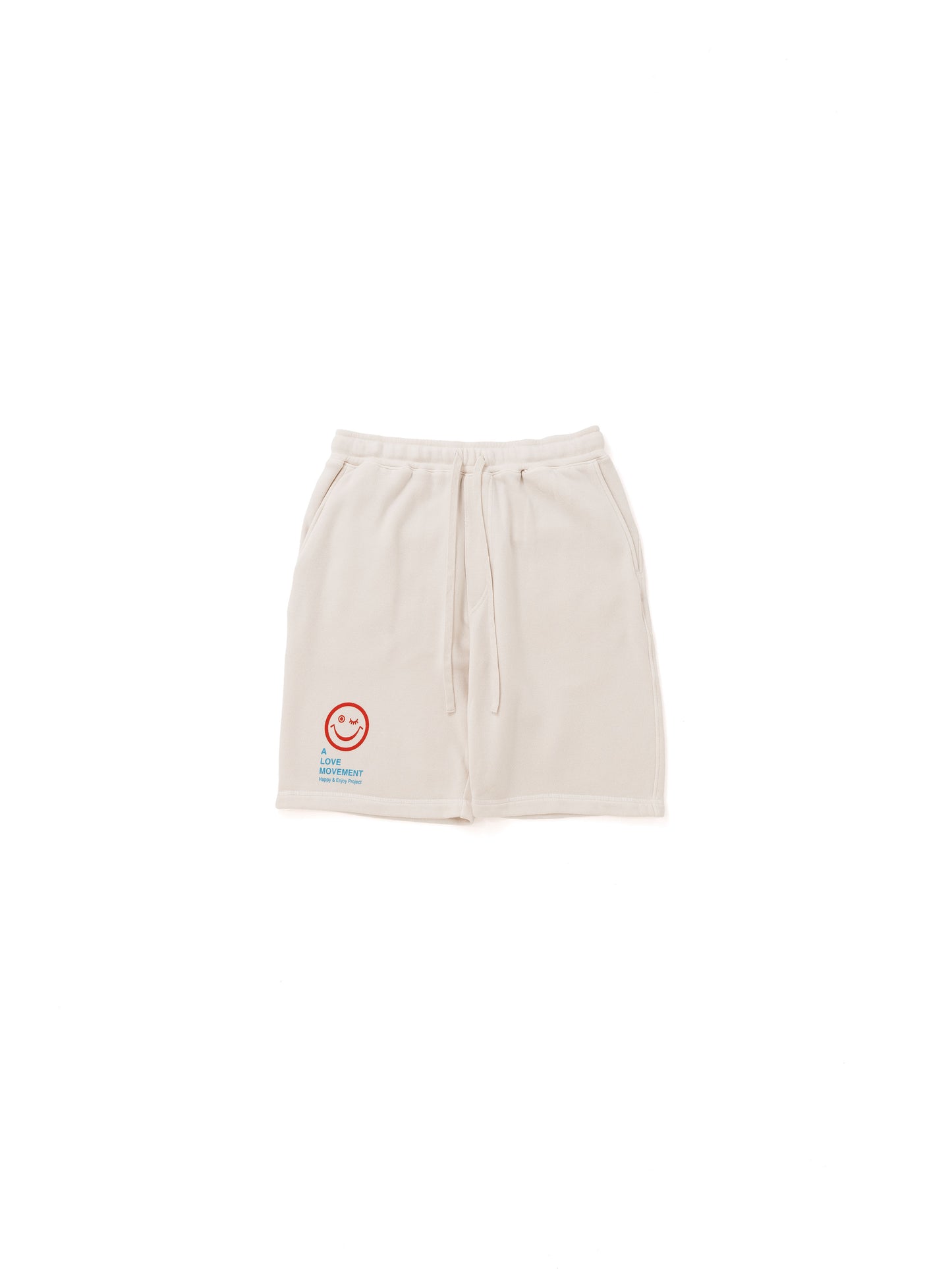 【Perfect ribs®︎×A LOVE MOVEMENT】RELAX LINE / SMILE ALM / Sweat Short Pants / Natural(スウェットショートパンツ/ナチュラル)