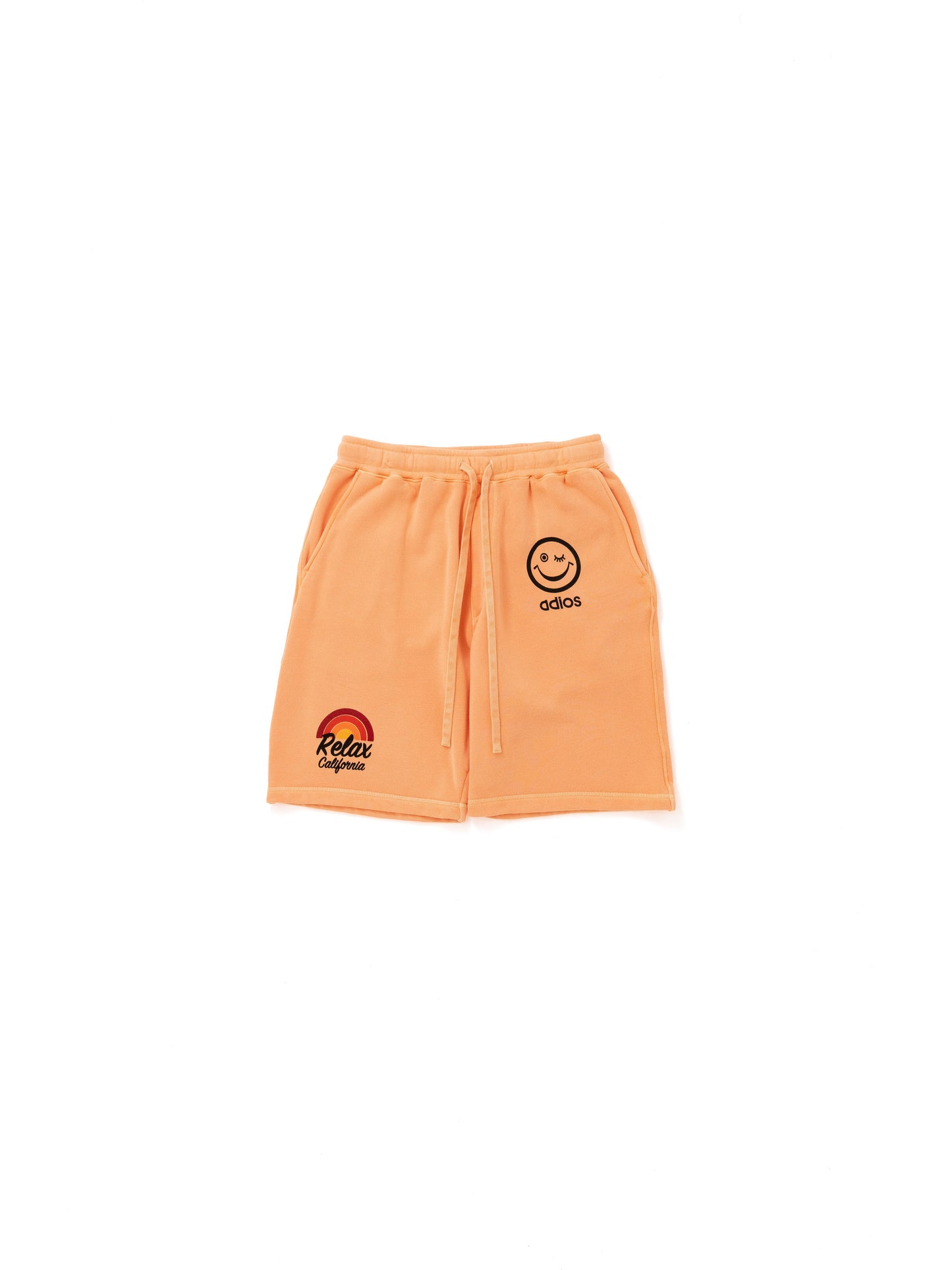 【Perfect ribs®︎×A LOVE MOVEMENT】RELAX LINE / Relax CALFOLNIA / Sweat Short Pants / Fade Orange(スウェットショートパンツ/フェードオレンジ)