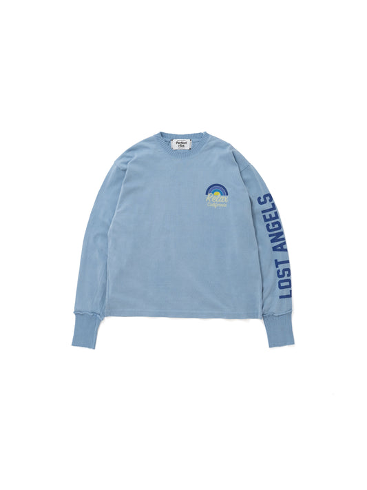 【Perfect ribs®︎×A LOVE MOVEMENT】RELAX LINE / Relax CALFOLNIA / Long Sleeve T Shirts / Fade Blue(ロングスリーブティーシャツ/フェードブルー)