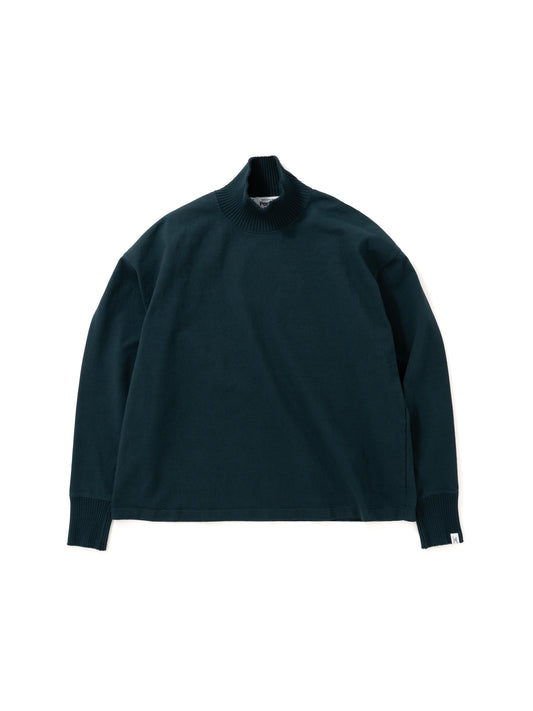 Hi-Neck T Shirt / Charcoal Green (ハイネックティーシャツ/チャコールグリーン)