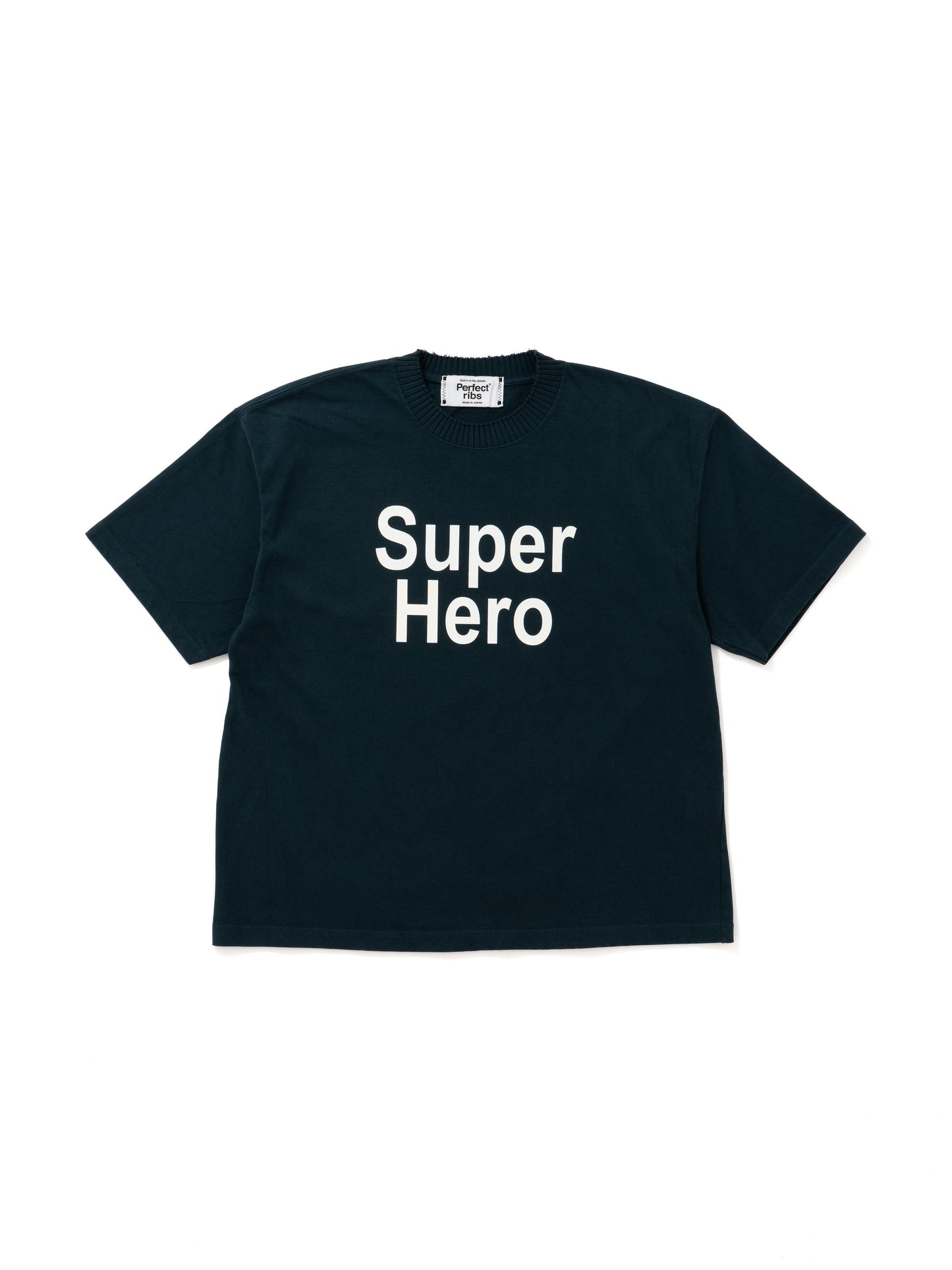 【Perfect ribs®︎×A LOVE MOVEMENT】SuperHero Short Sleeve T Shirts / Charcoal Green(ショートスリーブ ティーシャツ/チャコールグリーン)