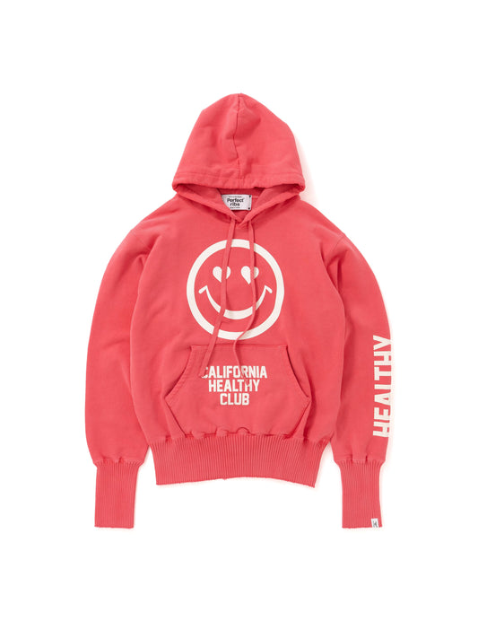 【Perfect ribs®︎×A LOVE MOVEMENT】CALIFORNIA HEALTHY CLUB Basic Hoodie / Fade Red(ベーシック フーディー/フェードレッド)