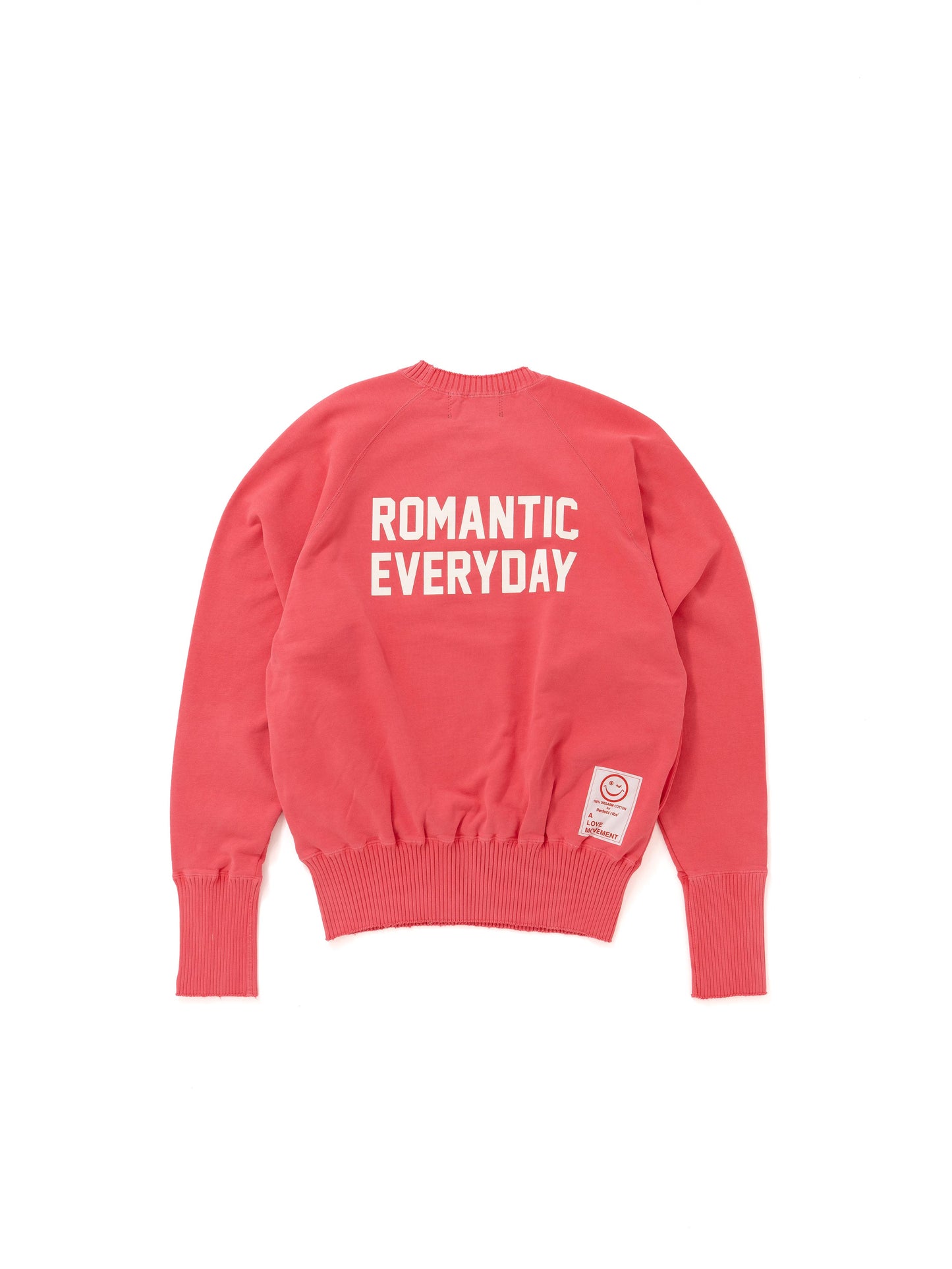 【Perfect ribs®︎×A LOVE MOVEMENT】ROMANTIC EVERYDAY Crew Neck Sweat Shirts / Fade Black(クルーネック スウェットシャツ/フェードレッド)