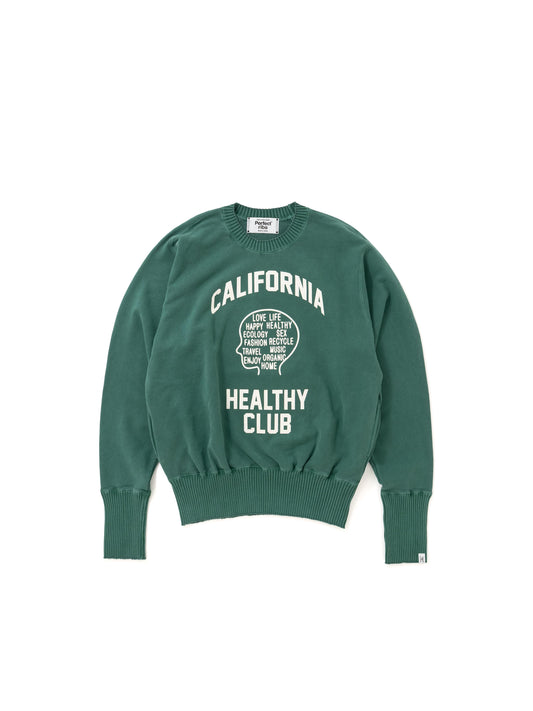 【Perfect ribs®︎×A LOVE MOVEMENT】ROMANTIC EVERYDAY Crew Neck Sweat Shirts / Fade Green(クルーネック スウェットシャツ/フェードグリーン)