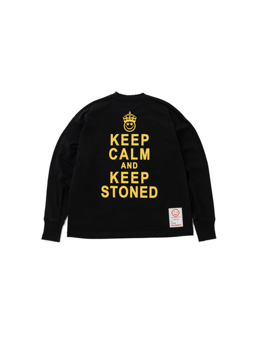 【Perfect ribs®︎×A LOVE MOVEMENT】KEEP CALM Long Sleeve T Shirts / Black(ロングスリーブ ティーシャツ/ブラック)