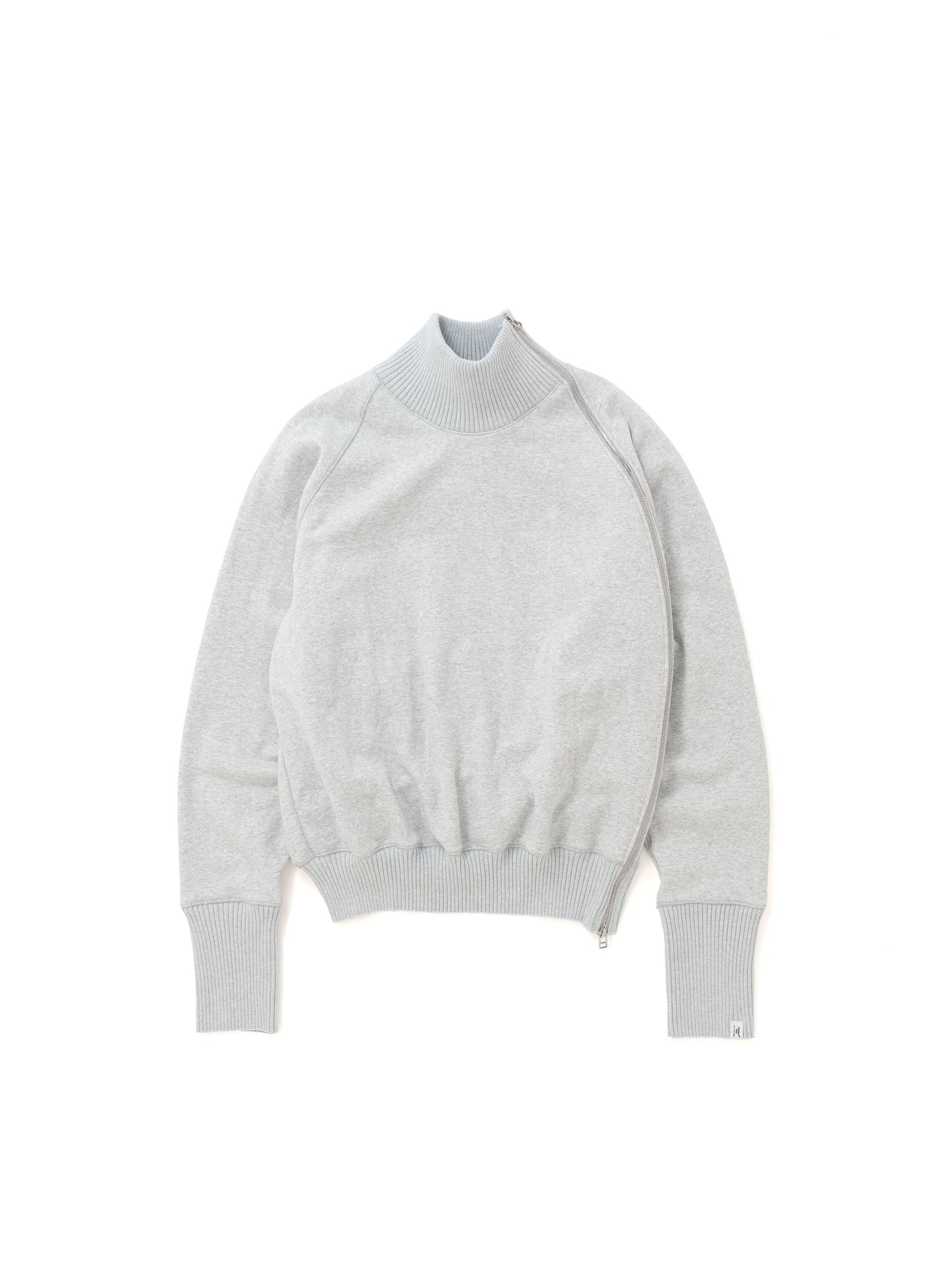 Basic Zip Turtle Neck Sweat Shirts / Heather Gray(ベーシックジップタートルネックスウェットシャツ/ヘザーグレー)