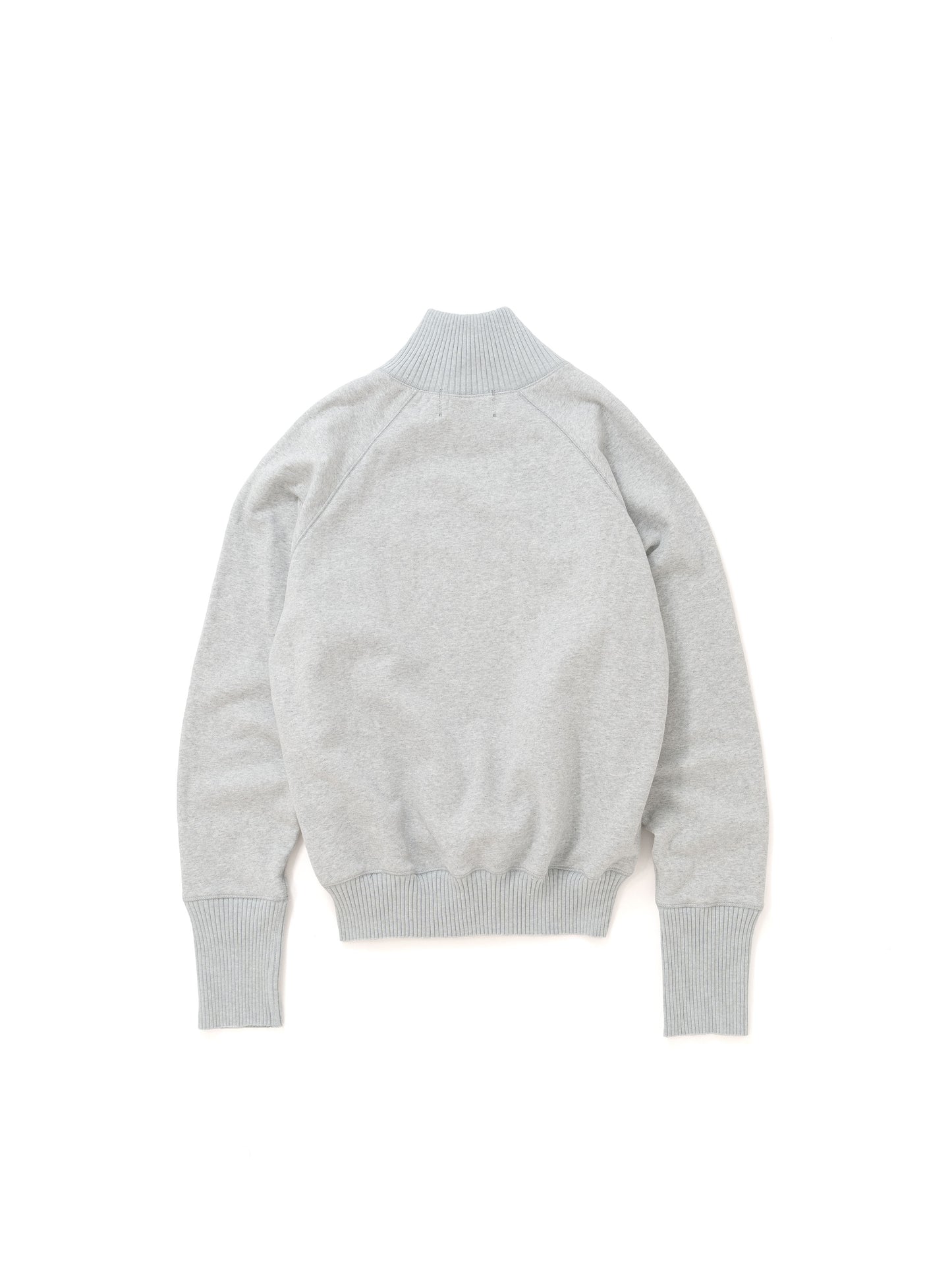 Basic Zip Turtle Neck Sweat Shirts / Heather Gray(ベーシックジップタートルネックスウェットシャツ/ヘザーグレー)