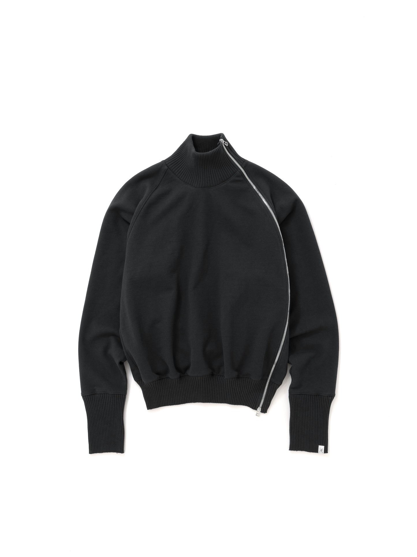 Basic Zip Turtle Neck Sweat Shirts / Black(ベーシックジップタートルネックスウェットシャツ/ブラック)