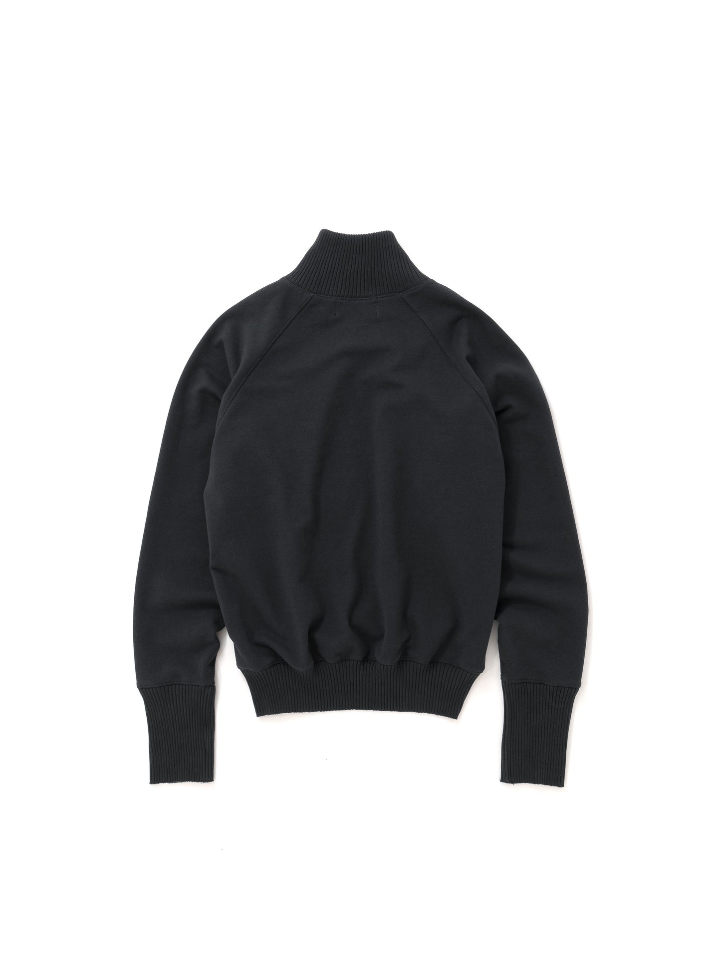 Basic Zip Turtle Neck Sweat Shirts / Black(ベーシックジップタートルネックスウェットシャツ/ブラック)