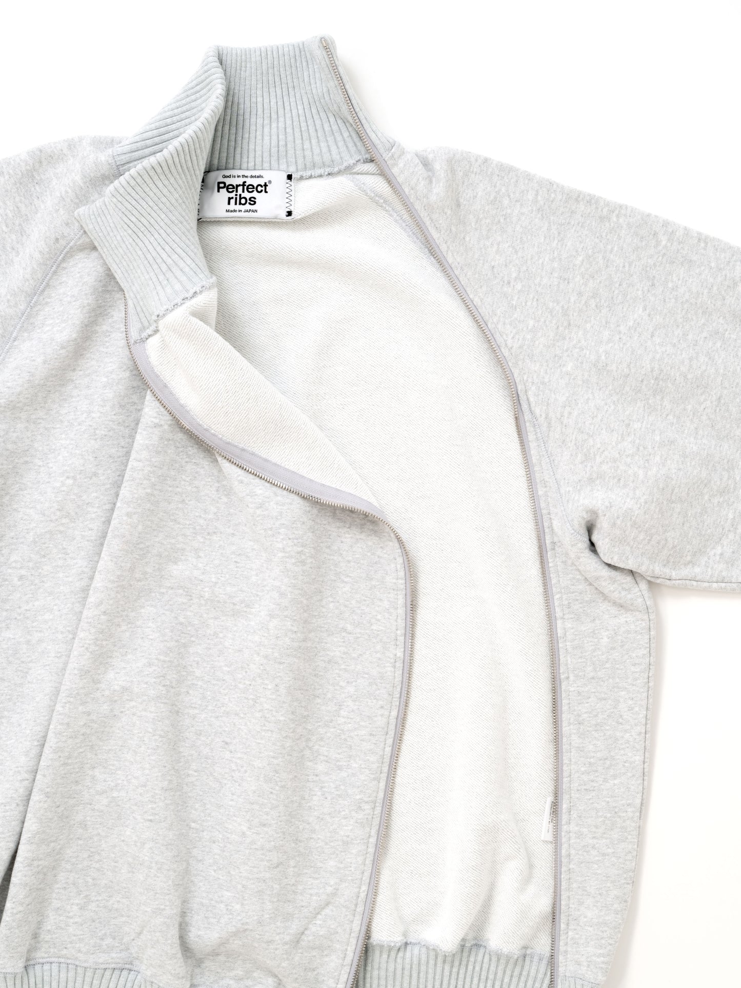 Basic Zip Turtle Neck Sweat Shirts / Heather Gray(ベーシックジップタートルネックスウェットシャツ/ヘザーグレー)