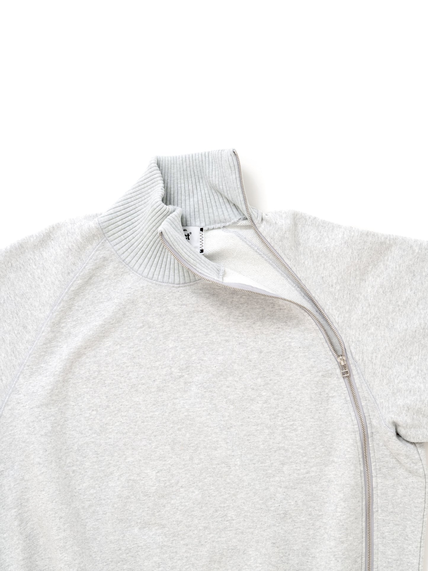 Basic Zip Turtle Neck Sweat Shirts / Heather Gray(ベーシックジップタートルネックスウェットシャツ/ヘザーグレー)