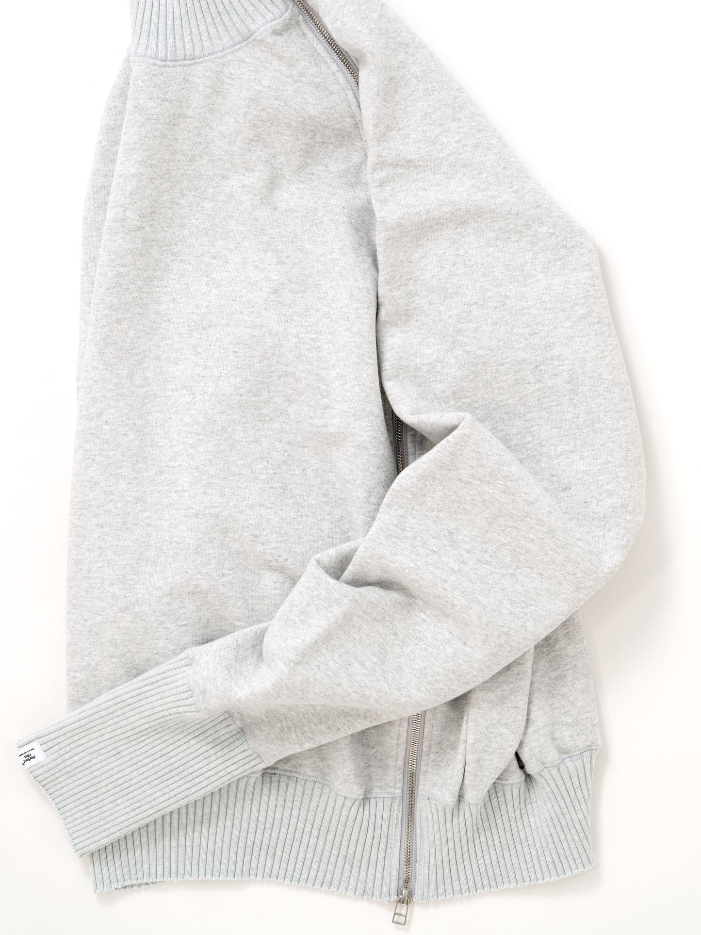 Basic Zip Turtle Neck Sweat Shirts / Heather Gray(ベーシックジップタートルネックスウェットシャツ/ヘザーグレー)