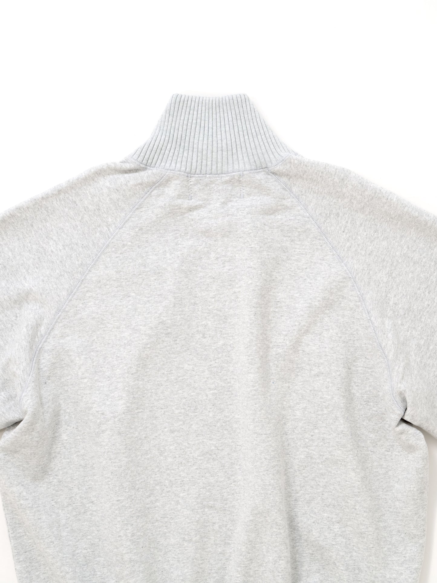 Basic Zip Turtle Neck Sweat Shirts / Heather Gray(ベーシックジップタートルネックスウェットシャツ/ヘザーグレー)