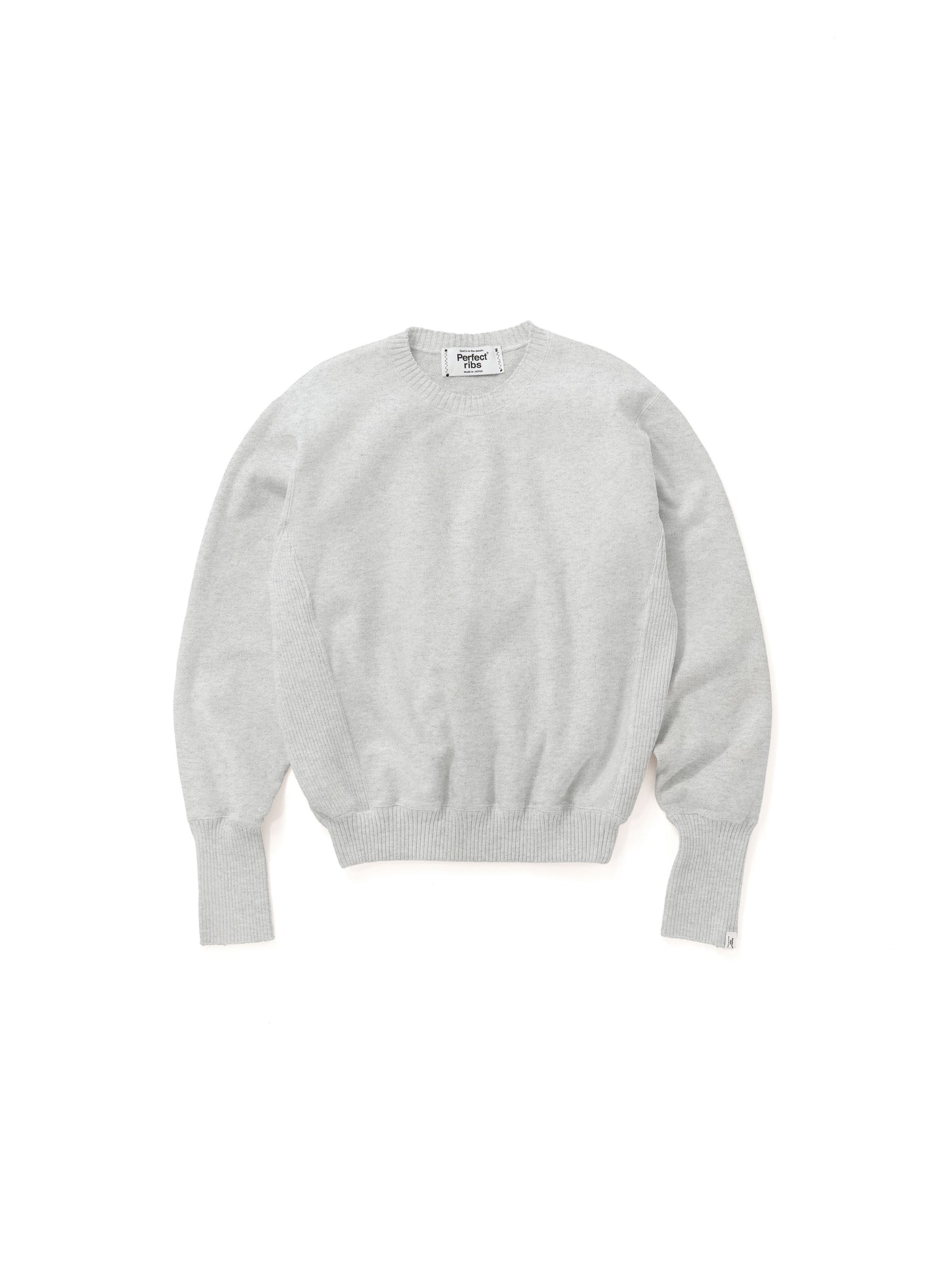 Basic Side Rib Crew Neck Sweat Shirts / Heather Gray(ベーシックサイドリブ クルーネックスウェットシャツ/ヘザーグレー)