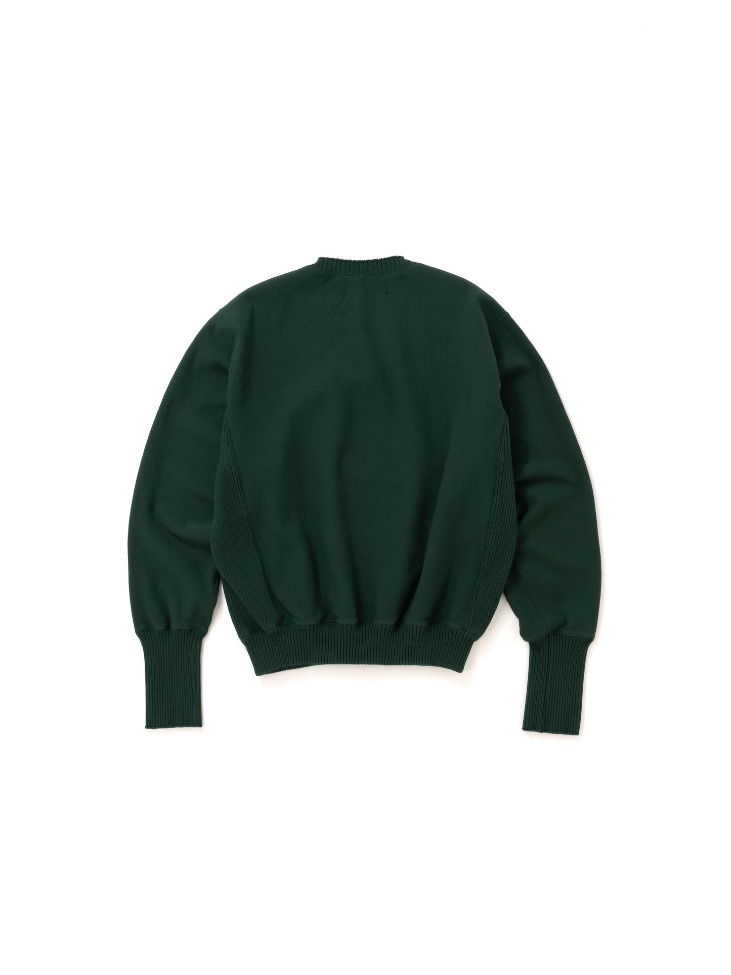 Basic Side Rib Crew Neck Sweat Shirts / Olive Green(ベーシックサイドリブ クルーネックスウェットシャツ/オリーブグリーン)