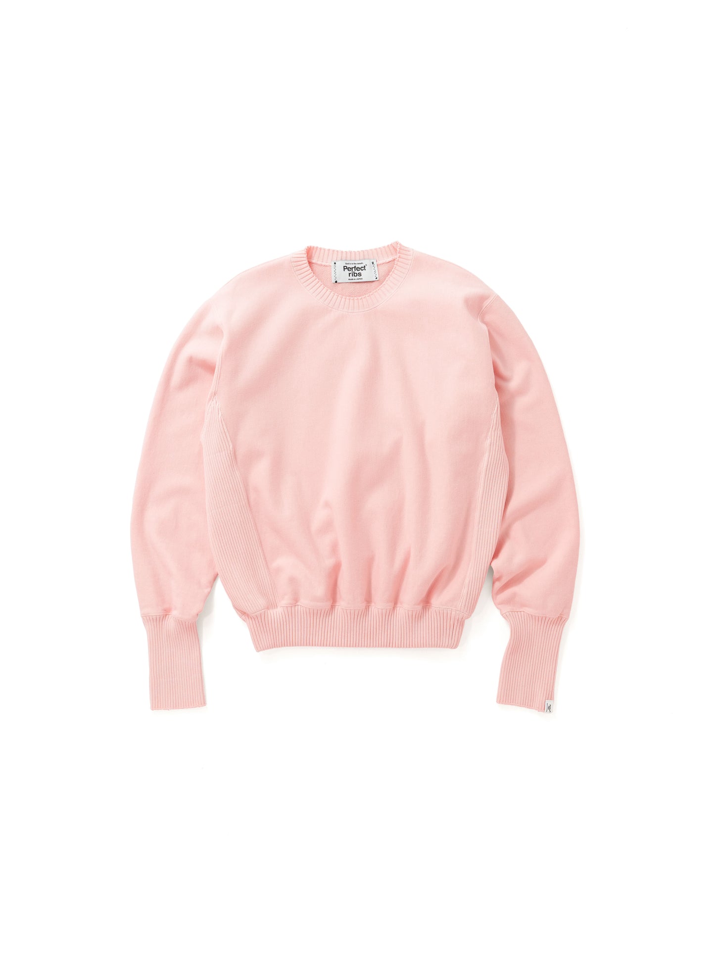 Basic Side Rib Crew Neck Sweat Shirts / Pink(ベーシックサイドリブ クルーネックスウェットシャツ/ピンク)