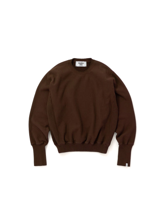 Basic Side Rib Crew Neck Sweat Shirts / Brown(ベーシックサイドリブ クルーネックスウェットシャツ/ブラウン)