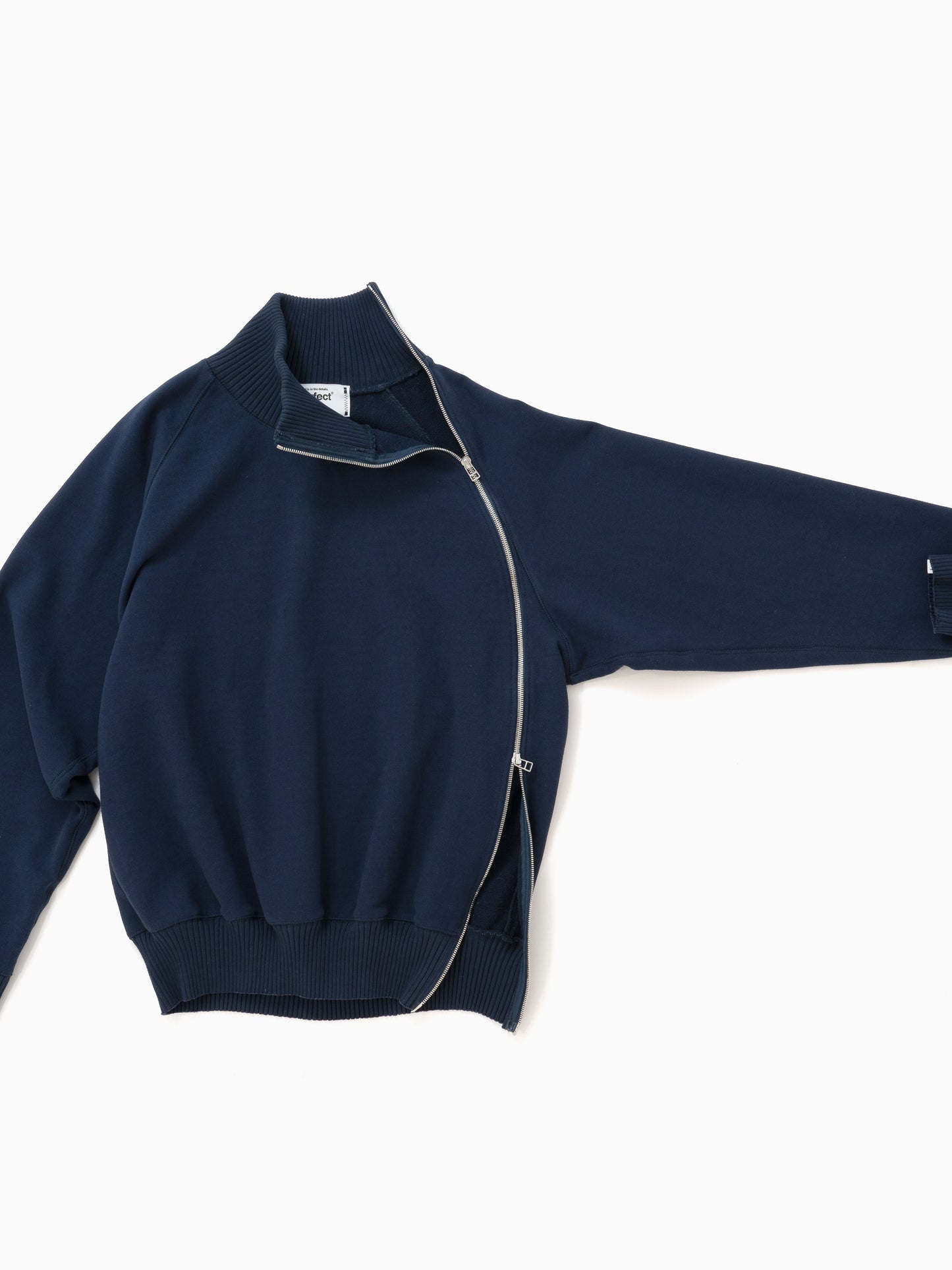 Basic Zip Turtle Neck Sweat Shirts / Navy(ベーシックジップタートルネックスウェットシャツ/ネイビー)