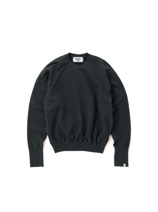 Basic Strange Sleeve Crew Neck Sweat Shirts / Black(ベーシックストロングスリーブ クルーネックスウェットシャツ/ブラック)