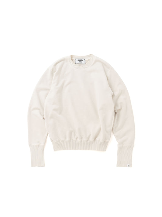 Basic Strange Sleeve Crew Neck Sweat Shirts / Ivory(ベーシックストロングスリーブ クルーネックスウェットシャツ/アイボリー)